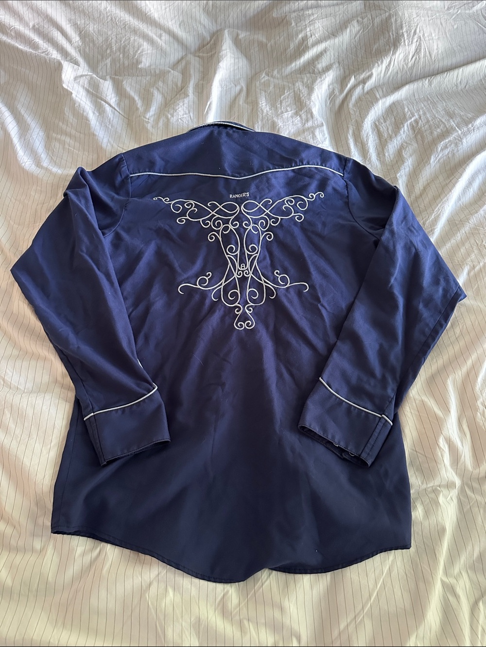 VINTAGE Ranger’s Legend Embroidered Western Cowboy Shirt - S - Picture 5 of 6